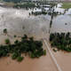 Parts of Texas have been inundated with rain, with waterways such as the Brazos River flooding its banks. Image: AP